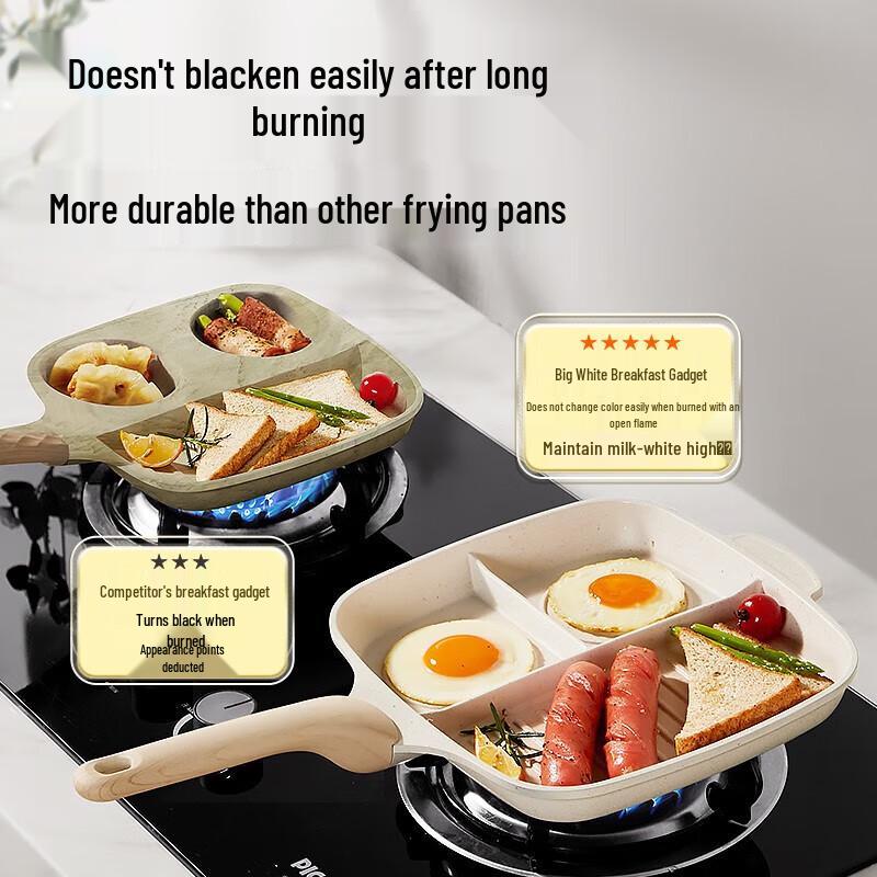 Cooker King 26cm Non-Stick Three-in-One Breakfast Frying Pan