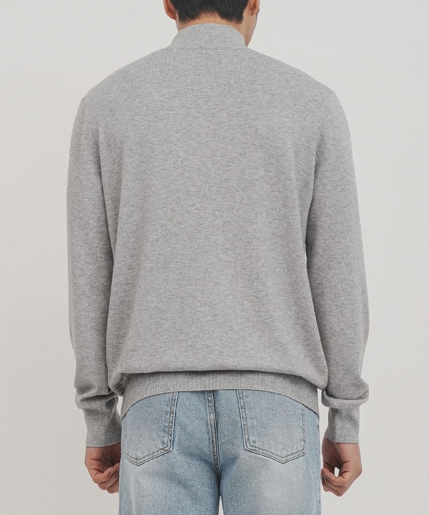 GOLDPERCENT Viscose Soft Cozy Mock Turtleneck Basic Knit (Gray, Men)