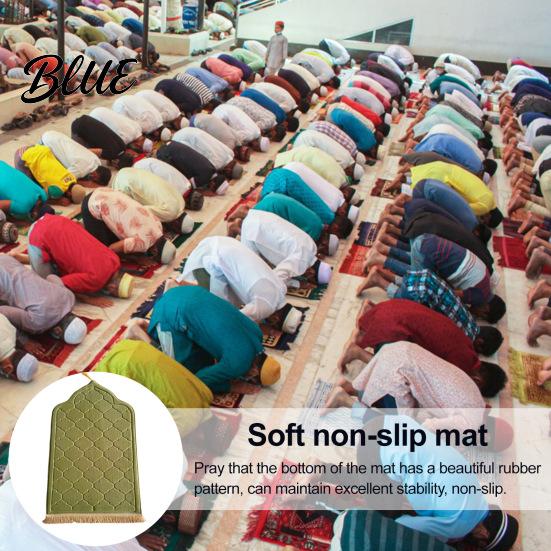 Strapazierfähige Bodenmatte für Kinder Rutschfeste Unterseite Teppich Verdickt Islamisches Gebet Elegantes Design Herren Damen