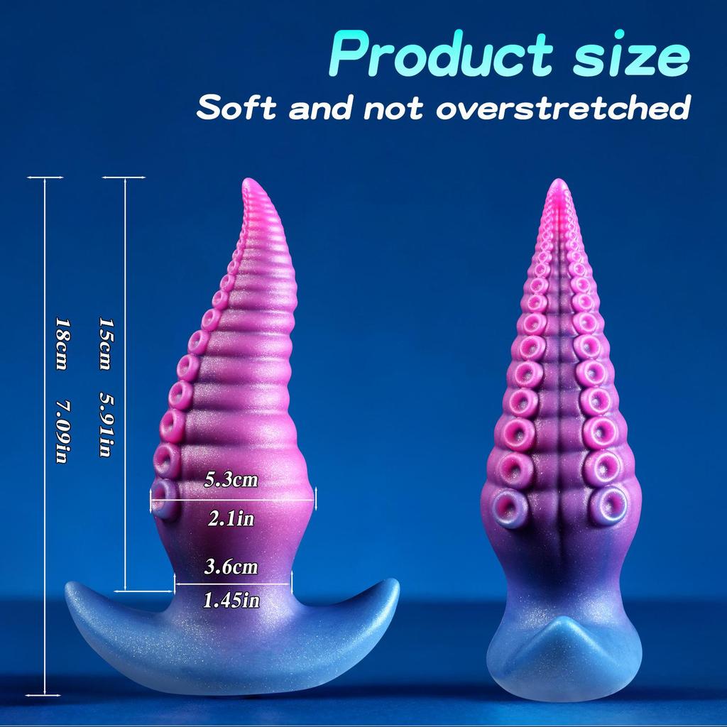 New Unique-Shape Anal Plug: Soft Silicone Wearable "Phantom Dragon" Anchor-Style Realistic Phallus – Adult BDSM Toy