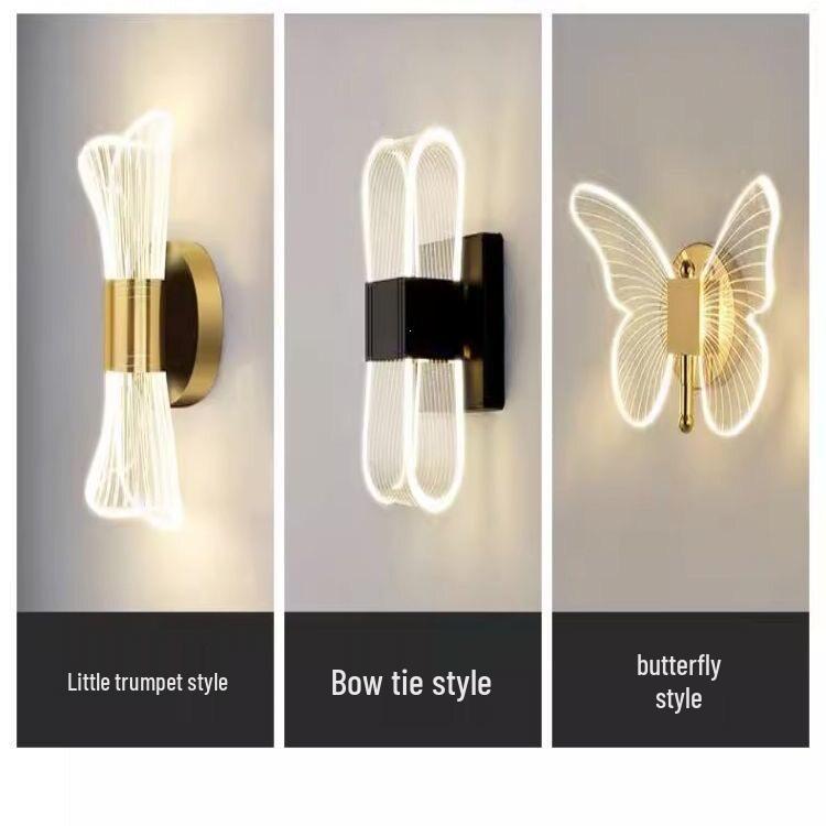 Nordic LED Acrylic Bedside Lamp for Bedroom, Living Room, or Hallway - Slim Waist Design