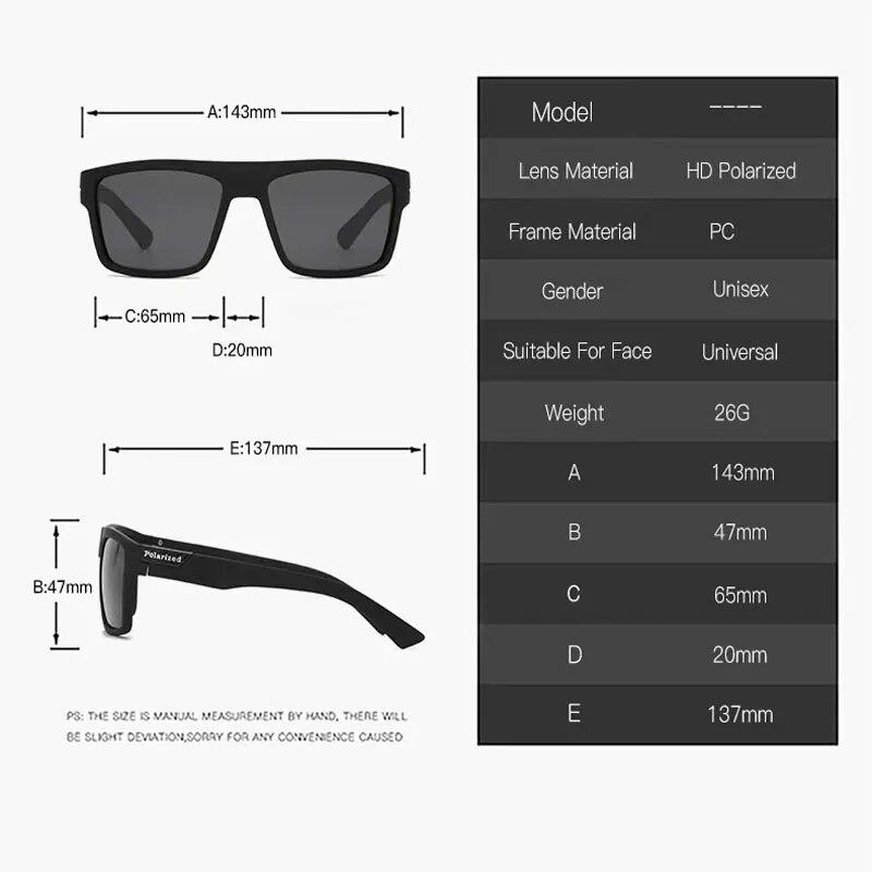Luxury Polarized Sunglasses Fashion Square Male Sun Glasses Vintage Driving Fishing Eyeglasses Sport Shades UV
