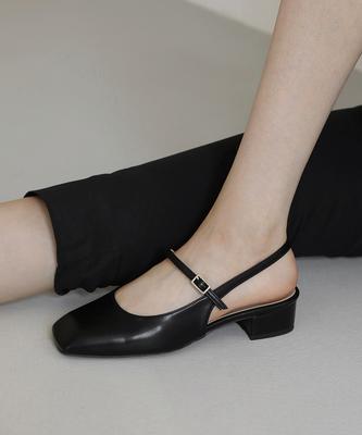 Sappun Hemidin Mary Jane Slingback Flat Shoes (3Cm)
