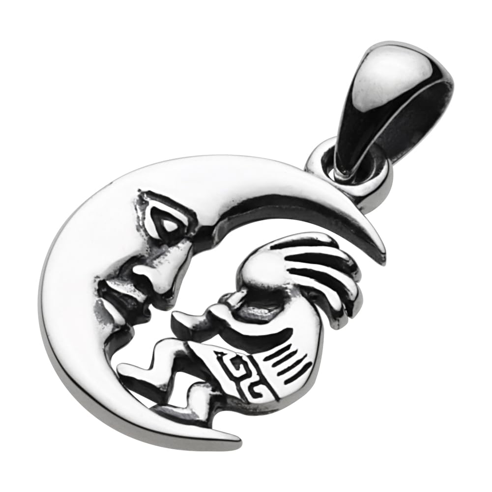 

Подвеска Kokopelli Crescent Moon Silver p0770 [Cenote] [925 Accessories]