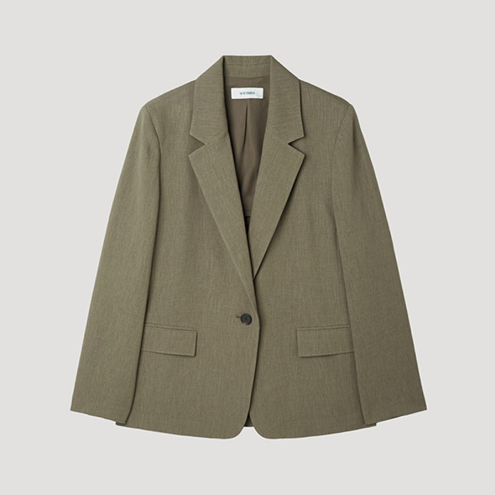 

[She S miSS] One Button Single BreaSted Jacket Swwjkp22030 Br Braun/55
