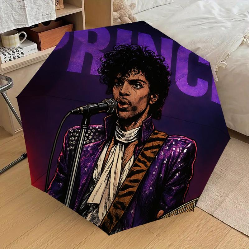 

1pc Prince Musician Automatic Folding Umbrella, Portable Collapsible Design, Casual Outdoor Accessory L1202025