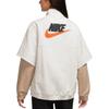 Nike Logo Retro Sports Stand Collar Printed Color Block Casual Jacket Women Jackets White FB7249-104