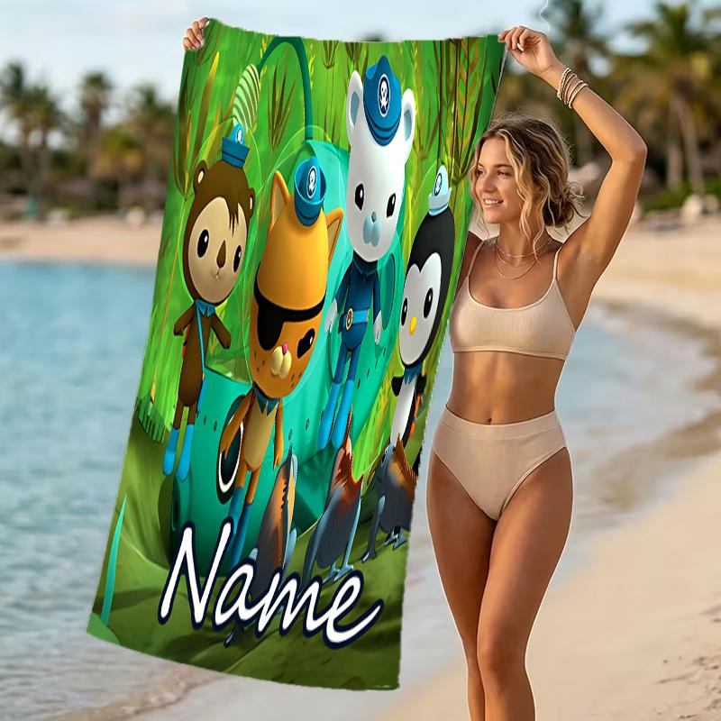 Customizable Personalized Beach Towels Octonauts Themed designs.Suitable for the Beach, Yoga, Sports;ideal As Beach Accessories