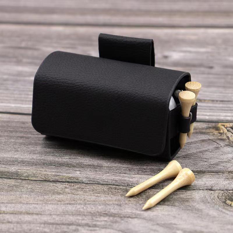 Outdoor Golf Ball Pouch Bags Outdoor Travel Golf Club Case Leather Portable Waist Pouch