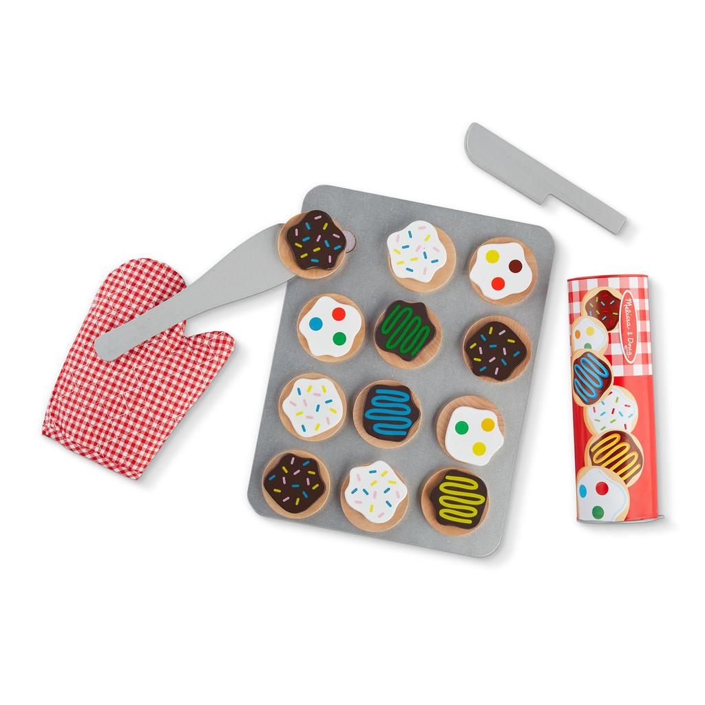 Melissa Doug Cookie Baking Pretend Play Pretend Candy Gift & Set, Play, Shop, Wooden, (MD4074)