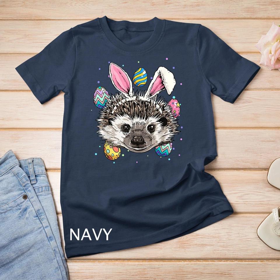 Easter Bunny Hedgehog Shirt Funny Easter Hedgehog Gifts Unisex T-shirt 8 L