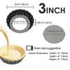 52 Pcs Egg Tart Molds, 3inch Mini Tart Pans Removable Bottom, Cupcake Cake Muffin Mold Tin Pan Baking Tool
