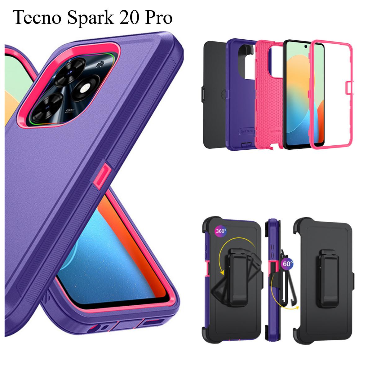 

Rugged Magnetic Case for Tecno Spark 20 Pro | 360° Rotatable Stand + Anti-Slip TPU+PC | Shockproof Galaxy Cover Tecno Spark 20 Pro чорний