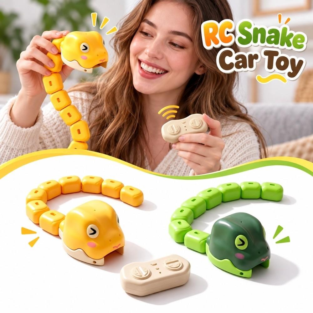 Interactive RC Snake Car Toy Magnetic Greedy Snake Car Remote Control Car Tabletop Game