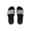 Under Armour  Ignite 6 Graphic Strap Slide Black White Women Sneakers 3024453-002