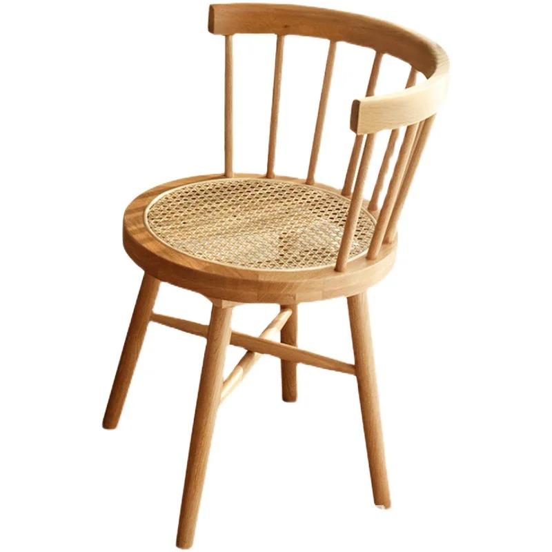 Massivholz Esszimmerstuhl Vintage Windsor Stuhl Netz Roter Rücken Vintage Möbel Home Stay Rattan
