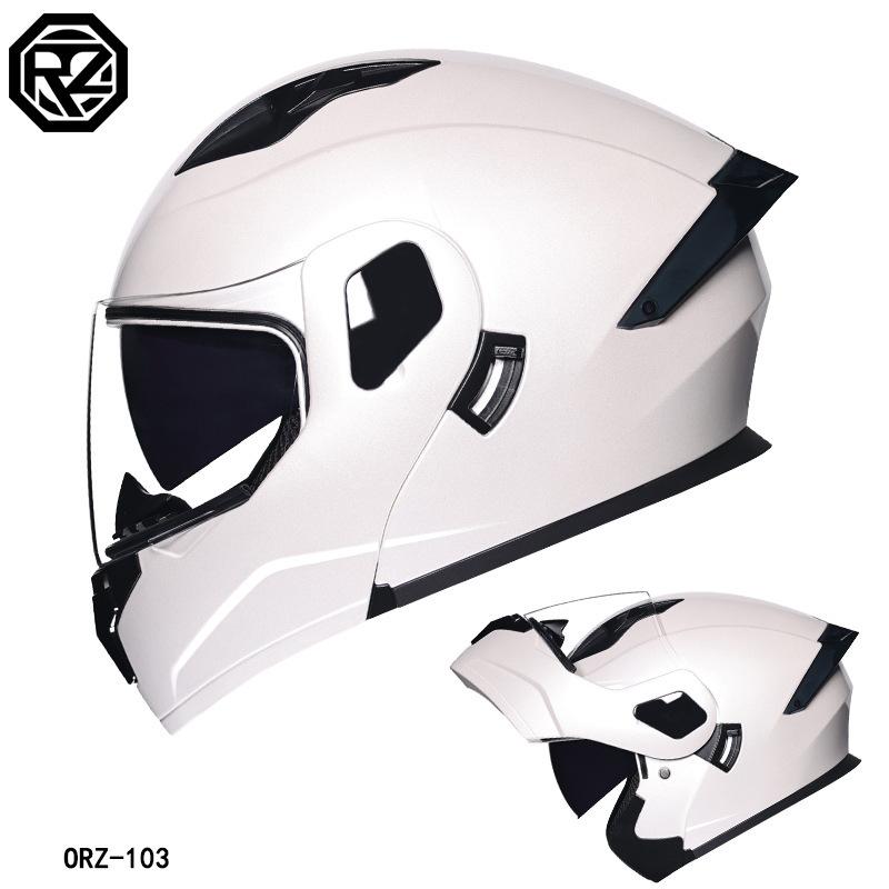 Orz New Helmet Facelift Helmet Motorcycle Helmet Motorcycle Dual Lens Men's And Women's Four Season Motorcycle Cruise Helmet Large Size