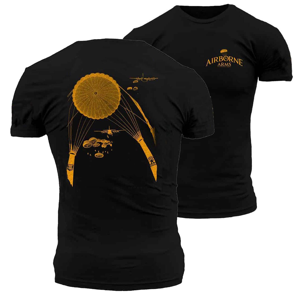 

Vintage Paratrooper Parachute Airborne Military Grunt Style TShirt 100 Cotton ONeck Short Sleeve Summer Casual Mens Tshirt S