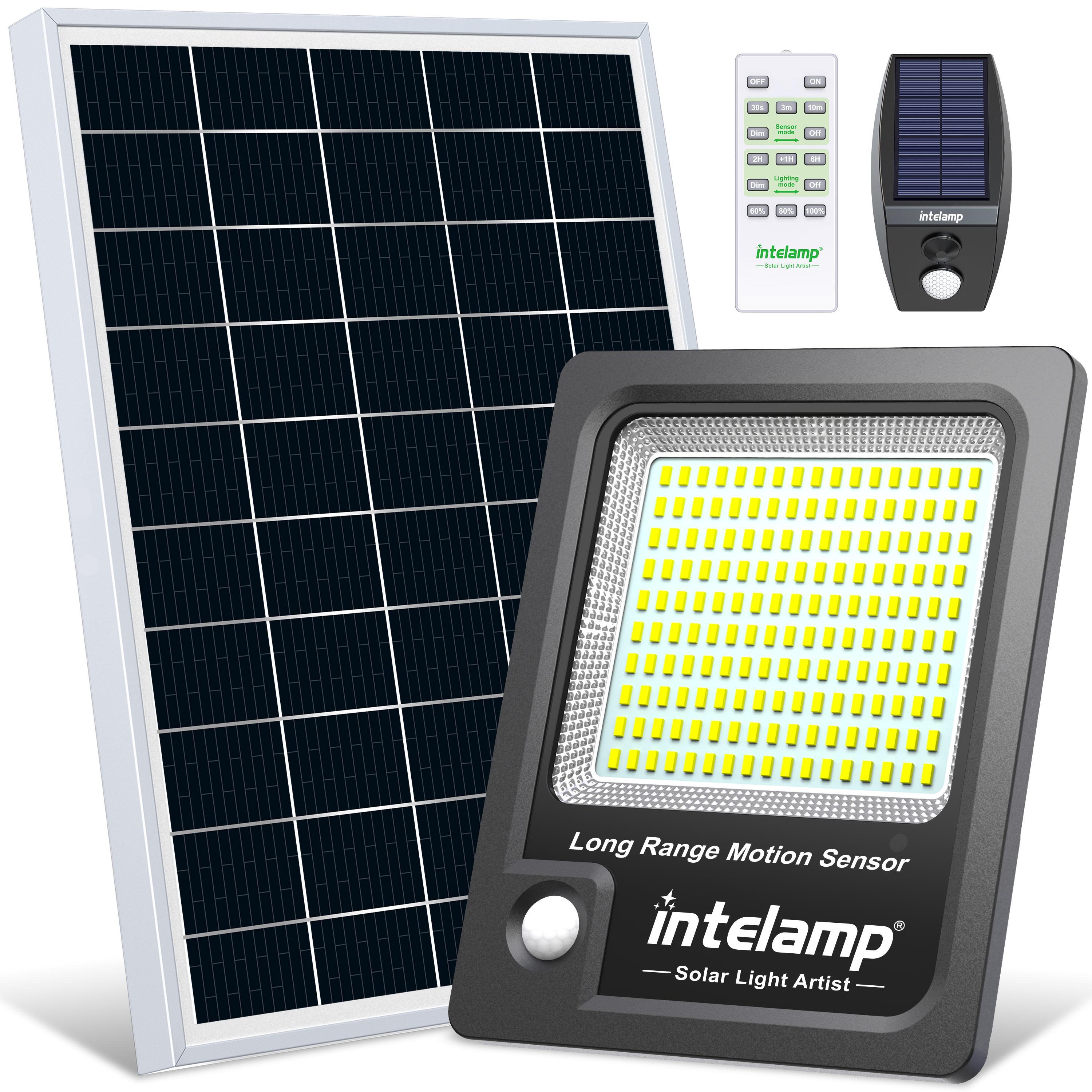 

3000LM Solar Light for Outdoor Solar Lamp Sunlight Motion Sensor Light Remote Control Waterproof Garden Street Wall Yard Lamp 05-10EP-Black