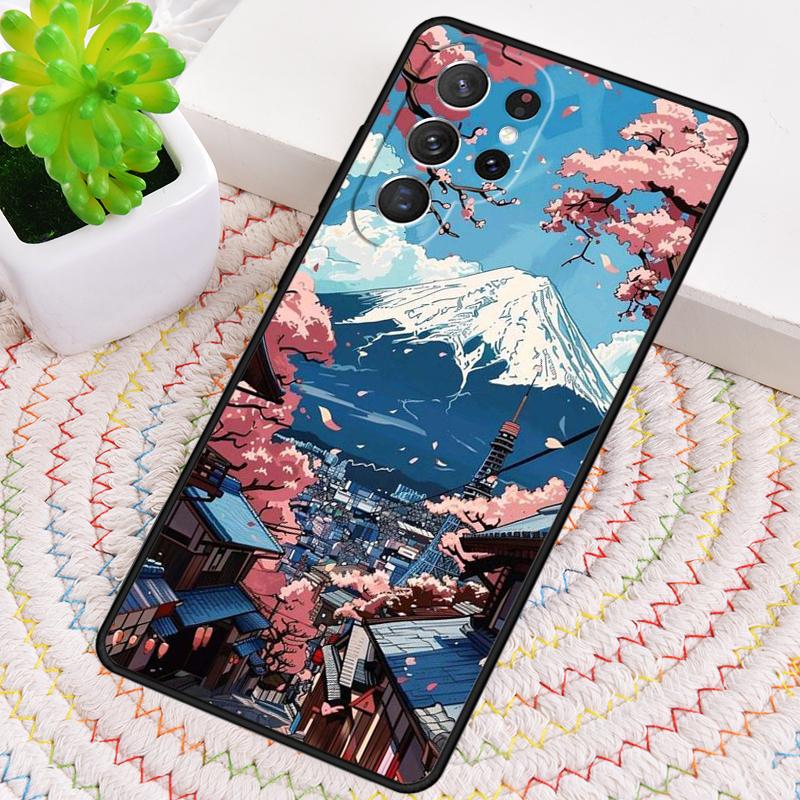 Cherry Blossom Bumper Phone Case for Samsung Galaxy note 10 pro S26 Ultra S23 S24 FE S25 S21 S22 PLUS shockproof Cove