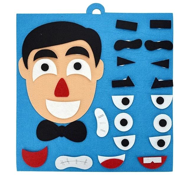 Non-Toxic Diy Emotion Change Puzzle Toys Creative Facial Expression Kids Learning Educational Toys For Children Funny Set Fun Gift