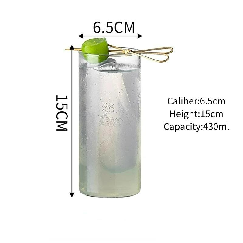 

Japanese Style Colin Cup Transparent Long Drinking Glasses Cups Ultra-thin Cocktail Glass Cups Creative Cocktail Square Cup 430-590ml