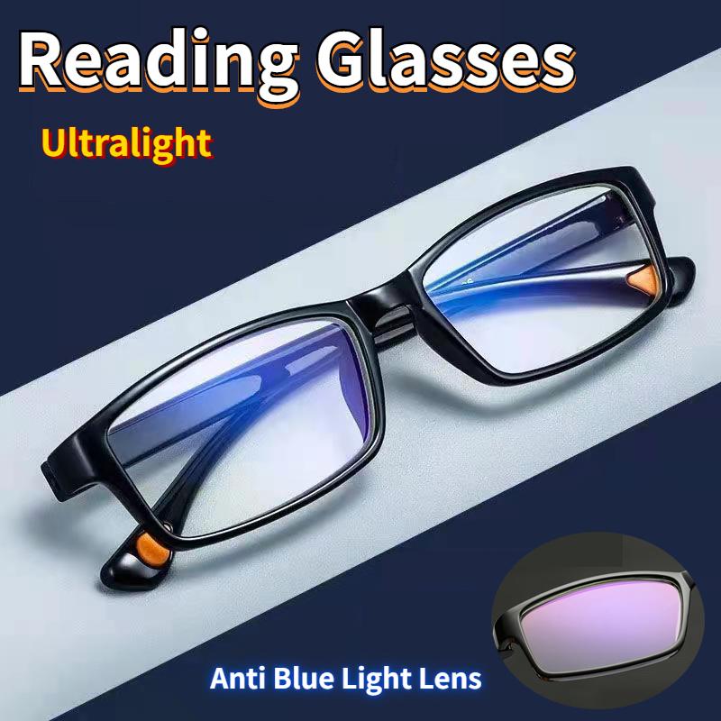 Anti Blue Light Reading Glasses Men Hyperopia Eyeglasses Women Ultralight Prescription Glasses 2Pcs Presbyopic Eyewear 0 To +400