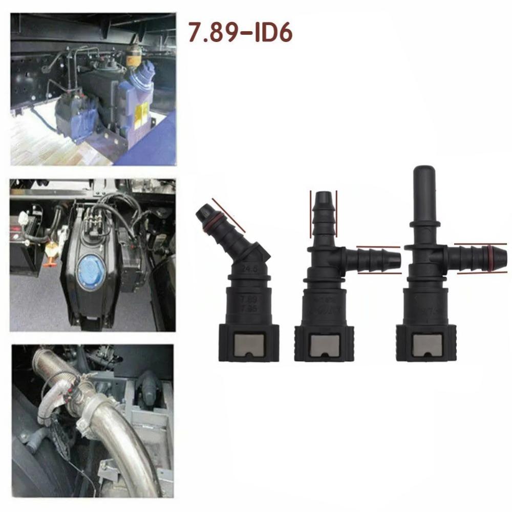 PA12 Plastic Hose Coupler Auto Accessories Bundy Tee 45° Fuel Line Hose 7.89 ID6 Pipe Coupler Quick Release Connector Fuel System Fittings7