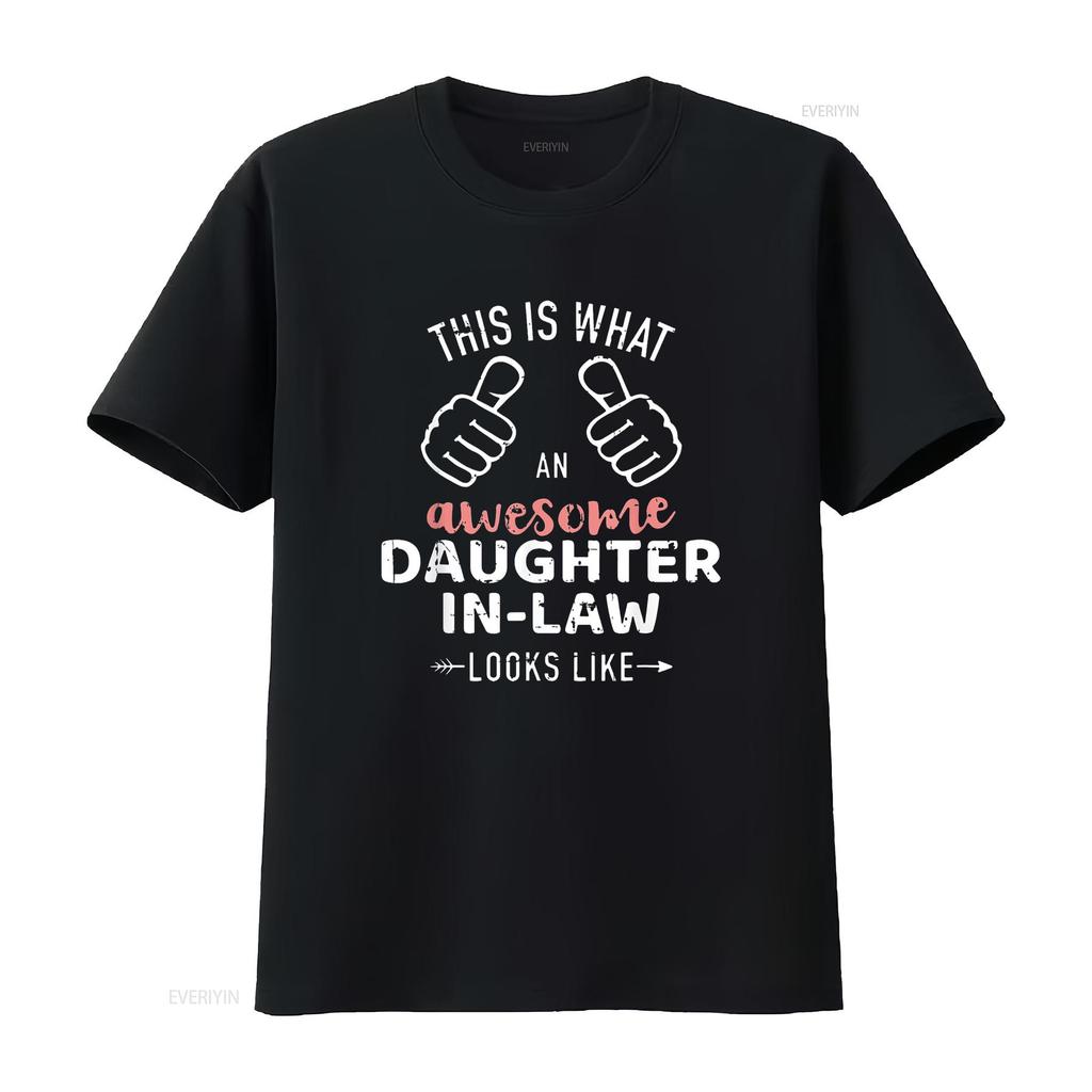 Awesome daughter in law looks like from mother T Shirt vintage Washed Versatile Soft Slightly fashion Top For Everyday Wear