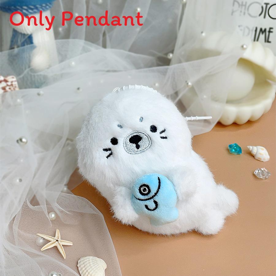 Ocean Series Plush Pendant Cartoon Animal Keychain For Kids Gift