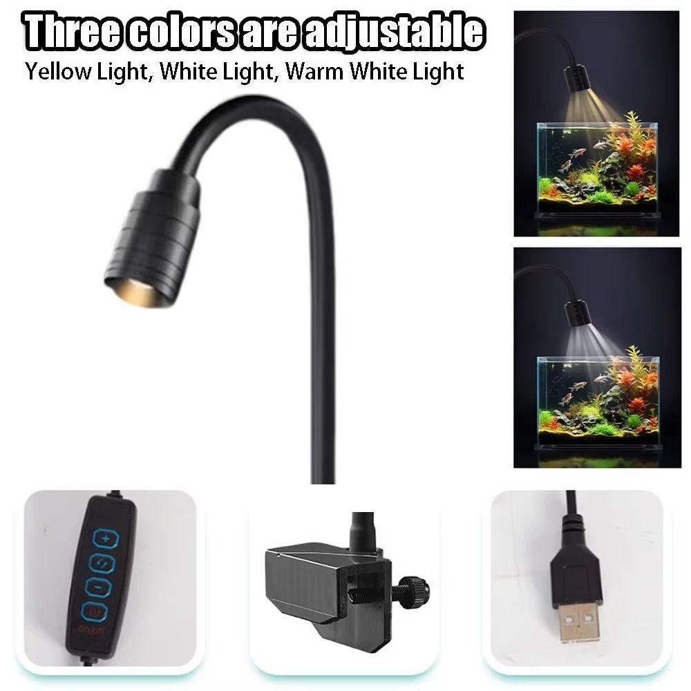 Adjustable Fish Tank Clip Lamp USB Fish Tank Lights New LED Aquarium Light  Home Decorations