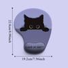 Comfortable Cat Mouse Mat Cute Cartoon Wrist Support Pad Black Cat Animal Mouse Pad  Home Office