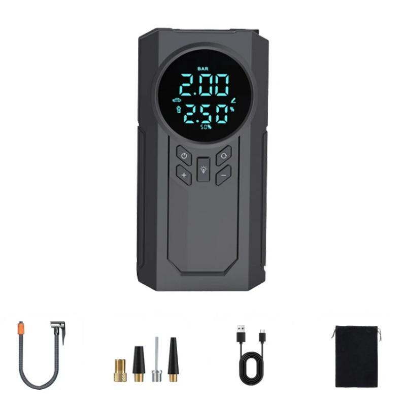 

Автомобильный воздушный насос с аварийным пусковым источником питания Портативный беспроводной автомобильный электрический воздушный насос 088C