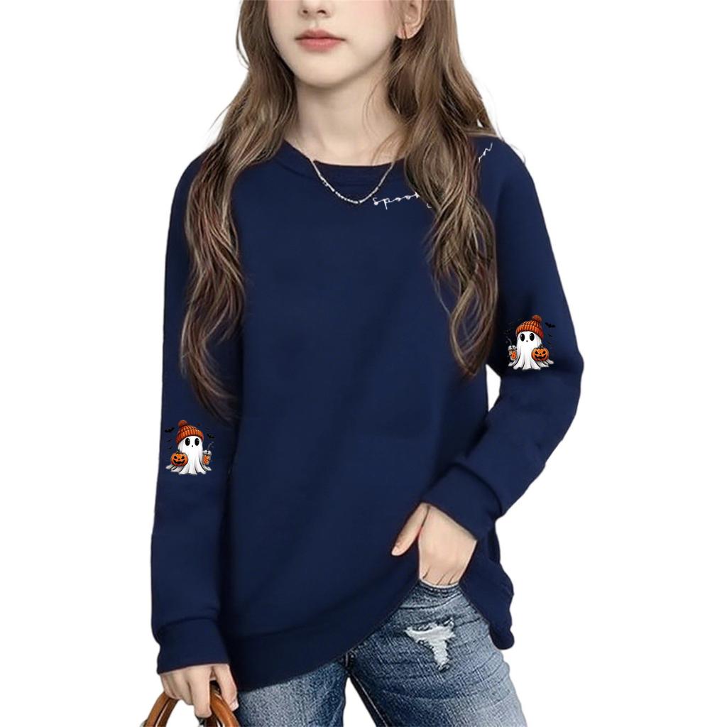 Boys Girls Child Fashion Daily Versatile Casual Crewneck Sweatshirts Daily Long Sleeve Patchwork Top Sweatshirts
