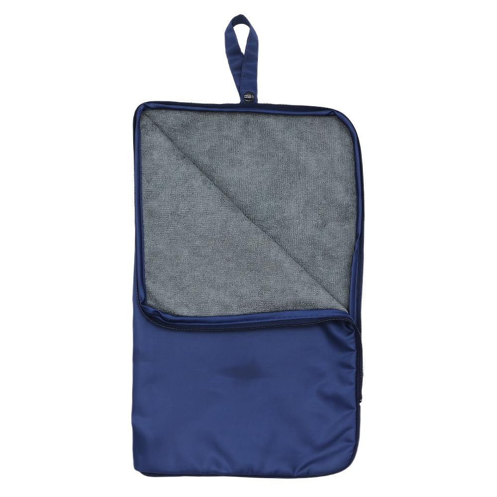 

Solid Color Swimming Suit Pouch Zipper Closure Pool Foot Cleaning Cloths Towel Wet Bag Gym синий