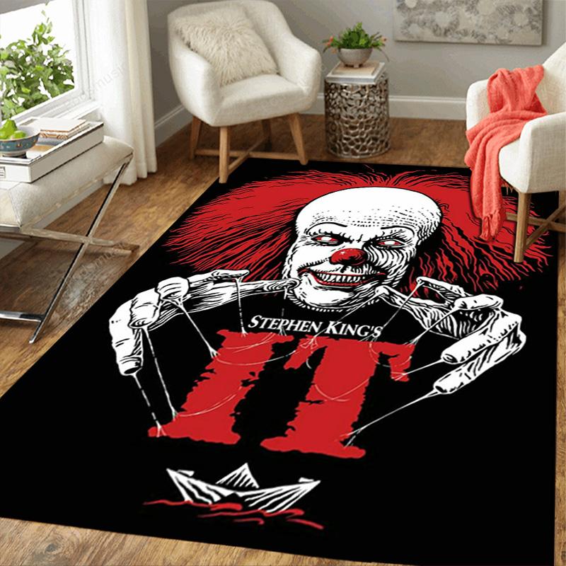 Horror Evil Clown Rug Floor Mat for Living Room or Bedroom Soft and Comfortable Carpet a Gift for Birthday and Holiday.SFF0917383