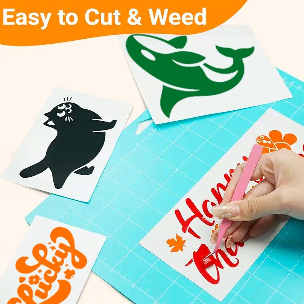 1Roll Permanent Adhesive Vinyl Film Waterproof DIY Home Sticker Car Decoration Scrapbooking and Sign Making Easy To Cut and Weed