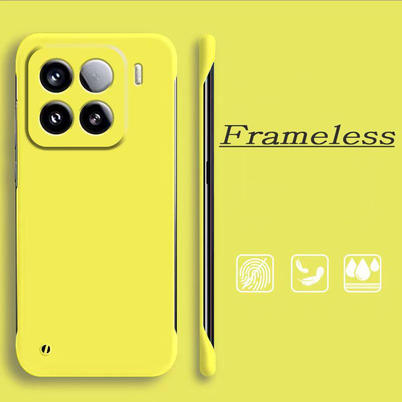 

Модный тонкий безрамочный чехол для Xiaomi Mi 15 Pro 14 13 Ultra 12 Lite 11 12T 13T Poco M6 Pro X5 Redmi 14C 13 12 K80 K70 K70E Чехол Hard Scrub PC Xiaomi Mi 15 жёлтый