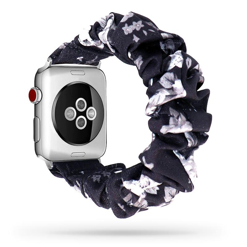 Scrunchie Strap for Apple Watch Band 44mm 40mm Correa iWatch 38mm 42mm Belt Solo Loop Watchbands for Series 7 6 SE 5 4 3