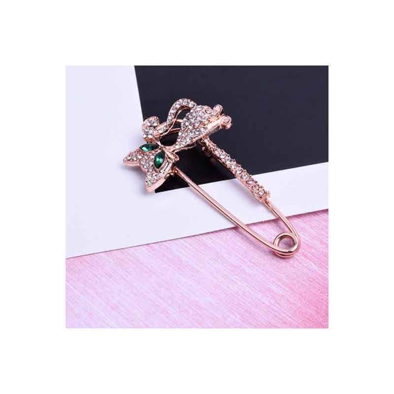 Fashion Women Crystal Rhinestone Pins  Brooches Butterfly Corsage Jewelry