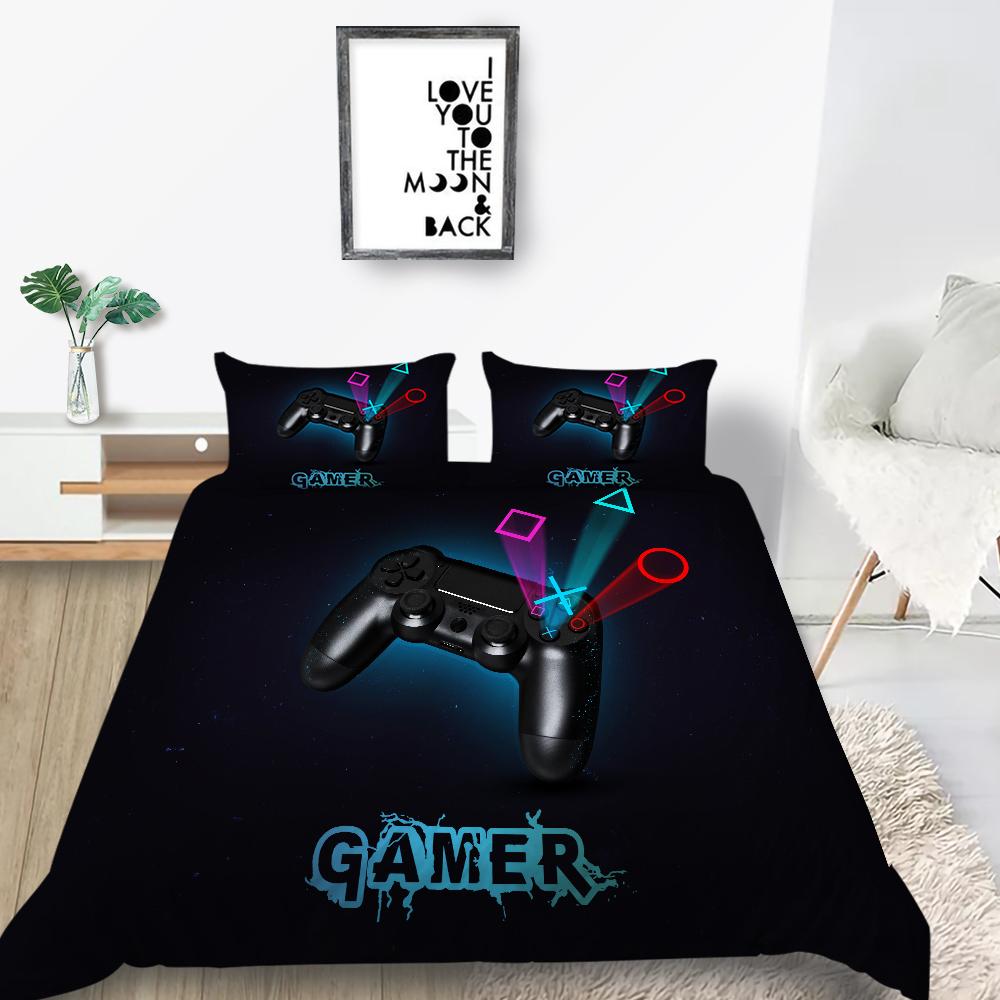 3D Game Controller Bedding Set Player Down Duvet Cover 2/3 Pieces Boy Bedding Set AU140 * 210 Full Size Soft Bedroom Decoration