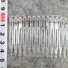 14-Tooth Korean Style Transparent Plastic Hair Comb for Bridal Accessories (4.5 X 7cm)