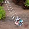 New Enamel Hollow Diamond-encrusted Geometric Long Pendant, Women's Versatile Wave Island Long Necklace