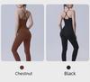 New Nude Yoga Set: Cross-Back Sports Bra & High-Waist Peach Hip Leggings