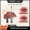 Shapeni Double-Ended Lip Glaze: Mirror Gloss & Plumping Lip Mud - Stain-Resistant, Ideal for Students and Asian Makeup Lovers