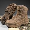 Breathable Plus-Size Men's Tactical Hiking Boots - Wear-Resistant Mid-Cut Combat Shoes
