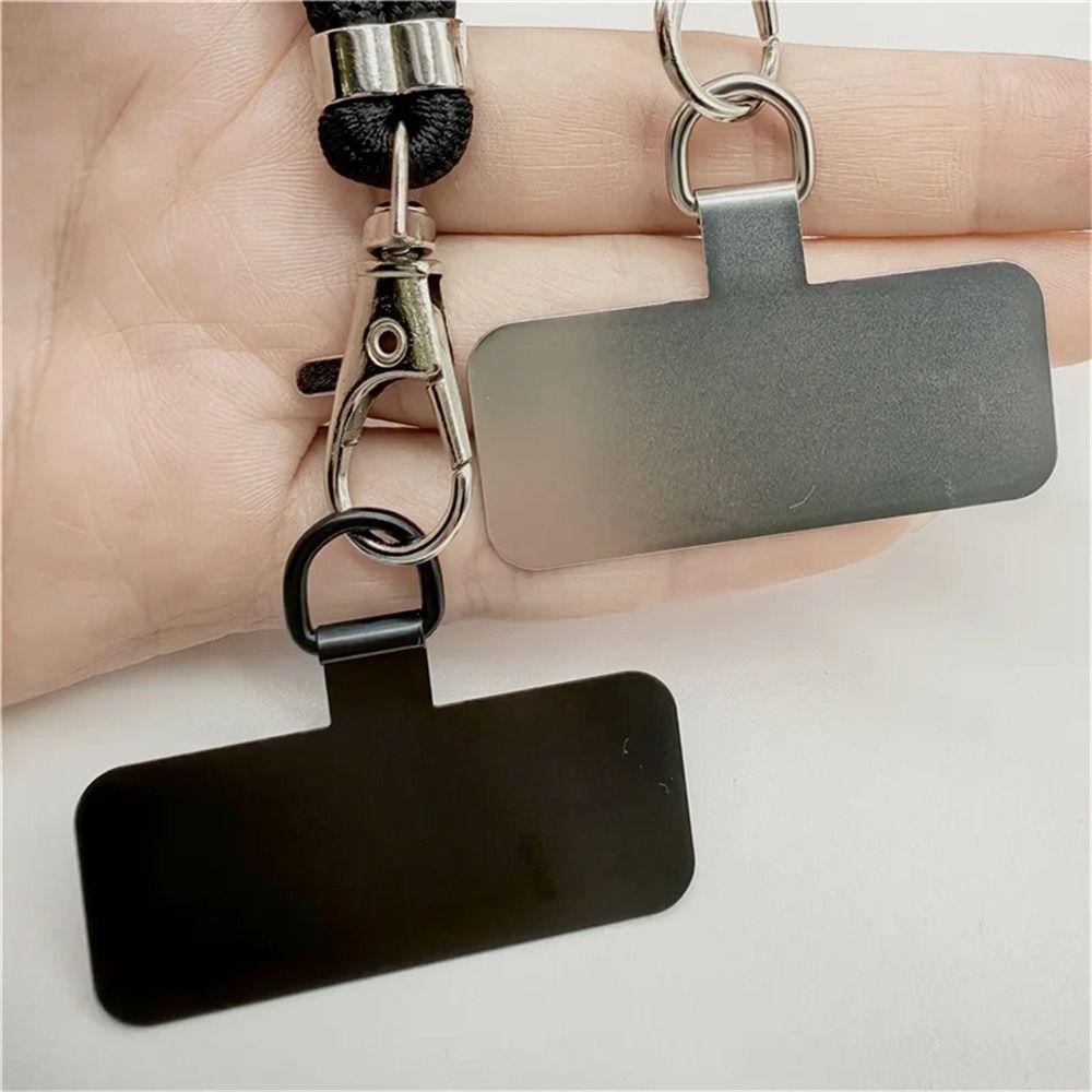 Stainless Steel Metal Phone Patch Hanging Cord Phone Card Clip Phone Lanyard Gasket  Mobile Phone