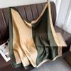 Spring style silk scarf for women, fashionable 91cm large square scarf with travel shawl, Korean style silk scarf, elegant shawl, versatile for sun pr