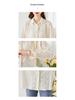 Women's Long Sleeve Pure Cotton Embroidered White Shirt - 2025 Spring Collection