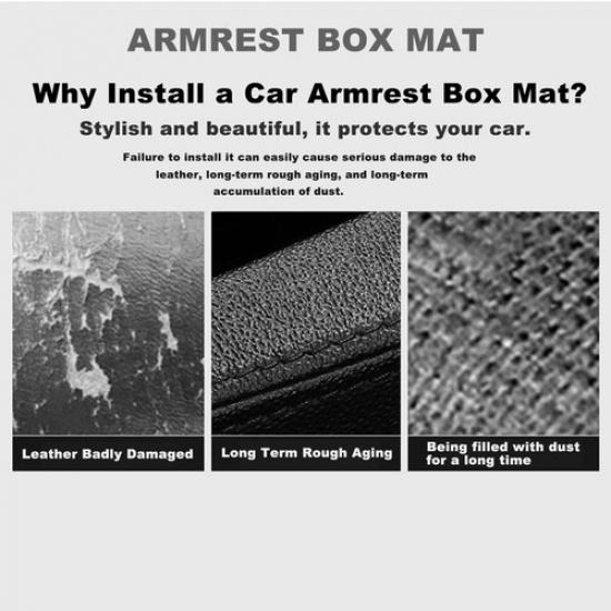 Car Armrest Pad Center Console Box Leather Cover Accessories Protector Cushion